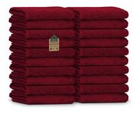 NatureMark Asciugamani Ospite - Confezione da 20 (30x50 cm), 100% Cotone, Certificati OEKO-TEX, Morbidi, Assorbenti e Facili da Lavare - Per Bagno, Ospiti & Spa - Rosso Bordeaux