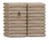 NatureMark Asciugamani Ospite - Confezione da 20 (30x50 cm), 100% Cotone, Certificati OEKO-TEX, Morbidi, Assorbenti e Facili da Lavare - Per Bagno, Ospiti & Spa - Sabbia/Beige