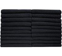 NatureMark Asciugamani Ospite - Confezione da 20 (30x50 cm), 100% Cotone, Certificati OEKO-TEX, Morbidi, Assorbenti e Facili da Lavare - Per Bagno, Ospiti & Spa - Nero