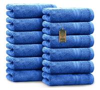 NatureMark 12 Asciugamani, 100% Cotone, Blu Reale, 30 x 50 cm, unità