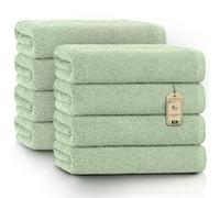 NatureMark Asciugamani - Set da 8 Pezzi - 100% Cotone, Morbidi e Altamente Assorbenti, Qualità Premium per Bagno, Spa e Palestra, 50 × 100 cm, Verde Muschio