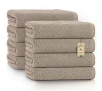 NatureMark Asciugamani - Set da 8 Pezzi - 100% Cotone, Morbidi e Altamente Assorbenti, Qualità Premium per Bagno, Spa e Palestra, 50 × 100 cm, Sabbia/Beige