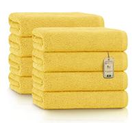 NatureMark Confezione da 8 asciugamani in spugna, da 50 x 100 cm, in 100% cotone, di colore giallo