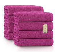 NatureMark Asciugamani - Set da 8 Pezzi - 100% Cotone, Morbidi e Altamente Assorbenti, Qualità Premium per Bagno, Spa e Palestra, 50 × 100 cm, Rosa