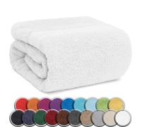 NatureMark - Confezione da 1 Asciugamani Sauna, Qualità Premium, 80 x 200 cm, 100% Cotone, Bianco