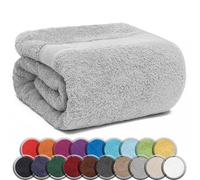 NatureMark - Confezione da 1 Asciugamani Sauna, Qualità Premium, 80 x 200 cm, 100% Cotone, Grigio Argento