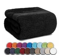 NatureMark - Confezione da 1 Asciugamani Sauna, Qualità Premium, 80 x 200 cm, 100% Cotone, Nero