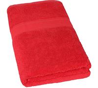 NatureMark - Confezione da 1 Asciugamani Sauna, Qualità Premium, 80 x 200 cm, 100% Cotone, Rosso