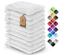 NatureMark Guanti da Bagno, 100% Cotone, Bianco, Pacco da 10-15x21 cm, unità