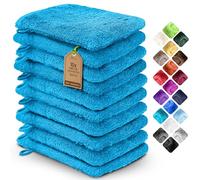 NatureMark NM-HT0833 - Guanti da bagno in spugna, 15 x 21 cm, 100% cotone, confezione da 10 pezzi (turchese)