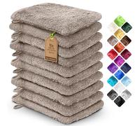 NatureMark Confezione da 10 guanti da bagno in spugna, salviette in 100% cotone, da 15 x 21 cm, di colore Sabbia/beige