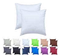 NatureMark Confezione da 2 federe per cuscini in jersey, per dormire lateralmente, cuscino per il collo, conformi all’OEKO-TEX, da 40 x 40 cm, in diversi colori e dimensioni, Bianco