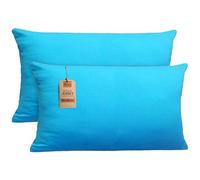 NatureMark Confezione da 2 federe per Cuscini in Jersey, per Dormire lateralmente, Cuscino per Il Collo, conformi all’Oeko-Tex, da 40 x 80 cm, in Diversi Colori e Dimensioni, Turchese