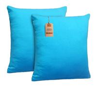 NatureMark Confezione da 2 federe per cuscini in jersey, per dormire lateralmente, cuscino per il collo, conformi all’OEKO-TEX, da 40 x 40 cm, in diversi colori e dimensioni, Turchese