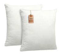 NatureMark Confezione da 2 federe per cuscini in jersey, per dormire lateralmente, cuscino per il collo, conformi all’OEKO-TEX, da 40 x 40 cm, in diversi colori e dimensioni, Naturale/Crema