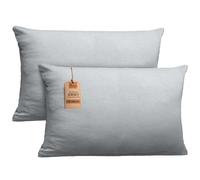 NatureMark Confezione da 2 federe per cuscini in jersey, per dormire lateralmente, cuscino per il collo, conformi all’OEKO-TEX, da 40 x 60 cm, in diversi colori e dimensioni, Grigio argento