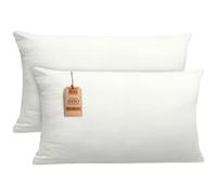 NatureMark Confezione da 2 federe per cuscini in jersey, per dormire lateralmente, cuscino per il collo, conformi all’OEKO-TEX, da 80 x 80 cm, in diversi colori e dimensioni, Naturale/Crema