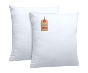NatureMark Confezione da 2 federe per cuscini in jersey, per dormire lateralmente, cuscino per il collo, conformi all’OEKO-TEX, da 40 x 40 cm, in diversi colori e dimensioni, Bianco