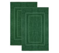 NatureMark Confezione da 2 tappetini da bagno e doccia, in 100% cotone, da 50 x 80 cm, di colore Verde scuro