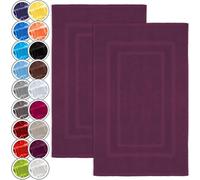 NatureMark Confezione da 2 tappetini da bagno e doccia, in 100% cotone, da 50 x 80 cm, di colore Viola