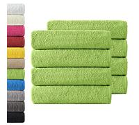 NatureMark Confezione da 8 asciugamani in spugna, da 50 x 100 cm, in 100% cotone, di colore Verde