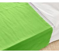 NatureMark Lenzuolo Basic - morbido e facile da pulire in 100% cotone senza elastico per la casa, molte dimensioni e colori, dimensioni: 180 x 275 cm, verde mela