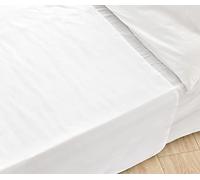 NatureMark Lenzuolo Basic - morbido e facile da pulire, in 100% cotone, senza elastico, per la casa, molte misure e colori, dimensioni: 140 x 200 cm, bianco