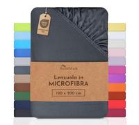 Offerta speciale NatureMark!!! Lenzuola in microfibra a prezzo speciale! tante misure e colori di marca (120x200 cm, grigio antracite)...