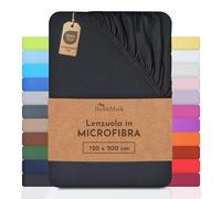 Offerta speciale NatureMark!!! Lenzuola in microfibra a prezzo speciale! molte misure e colori di marca (120x200 cm, nero)...