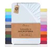 NatureMark Lenzuolo in microfibra a prezzo scontato! tante misure e colori di marca (lenzuolo (120x200 cm, bianco)