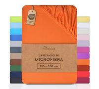 NatureMark lenzuolo in microfibra - morbido, traspirante e facile da curare - 120 x 200 cm, Terracotta