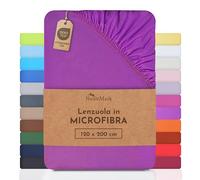 NatureMark lenzuolo in microfibra - morbido, traspirante e facile da curare - 120x200 cm, Lilla