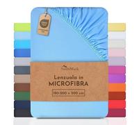 NatureMark Lenzuolo in microfibra varie misure 180x200-200x220 cm Azzurro chiaro