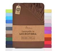 NatureMark lenzuolo in microfibra - morbido, traspirante e facile da curare - 180x200-200x220 cm, Marrone Cioccolato