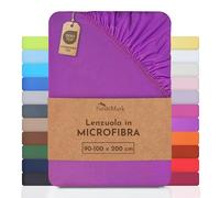 NatureMark lenzuolo in microfibra - morbido, traspirante e facile da curare - 90x200-120x200 cm, Lilla