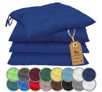 NatureMark Set 4 Cuscini per Sedie con Cordini 40x40 cm - Set di Cuscini Imbotti