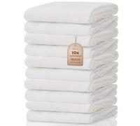 NatureMark 10 panni, pannolini, panni per il ruttino, lavabili, circa 70 x 70 cm, 100% cotone, testato contro le sostanze nocive, conforme all’Oeko-Tex Standard 100, bianco