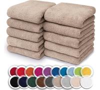 NatureMark Panni in spugna per viso e mani - Set da 10, 100% cotone 30x30 cm - Sabbia/Beige