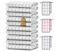 NatureMark Set da 10 strofinacci 50x70 cm - 100% cotone, assorbenti e resistenti - Canovacci da cucina, asciugapiatti in Grigio antracite