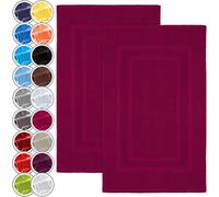 NatureMark Confezione da 2 tappetini da bagno e doccia, in 100% cotone, da 50 x 80 cm, di colore Rosa
