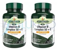 Natures Aid Vitamin B Complex 50 + C - 30 compresse (confezione da 3)