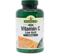 Natures Aid Vitamina C 1000 mg a basso contenuto di acidi - 180 compresse