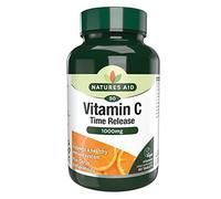 Natures Aid Vitamina C 1000 mg a Rilascio Prolungato con Bioflavonoidi, Alta Potenza, Supporto per Immunità, Ossa e Cuore, Antiossidante, Vegano, Senza Glutine, Non OGM, 90 Compresse