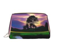 Nature's Beauty - Trousse portatile in pelle per cosmetici, articoli da toeletta e oggetti essenziali quotidiani, bianco, Taglia unica
