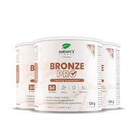 Nature's Finest Bronze PRO 375 g (3x125 g) | Con betacarotene, rame, olivello spinoso e vitamina C - bevanda gusto frutta, il rituale dell'estate, 25 porzioni