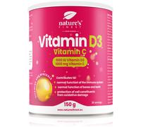 Natures Finest Vitamin D3 & Vitamin C polvere per la preparazione di bevande con vitamine 150 g