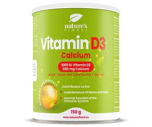 Nature's Finest Vitamina D3 + Calcio 150 g Polvere