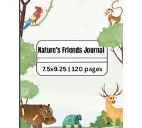 Nature's Friends Journal: Cute Jungle Animal Notebook | 7.5x9.25 inches | 120 Pages | Perfect for Kids, Students & Nature Lovers