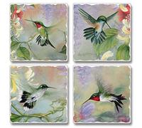 Nature's Gift of Feathers - Hummingbird Square Coaster assorted Set of 4 -code 727