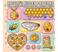 Nature's Hidden Patterns Bold & Easy Coloring Book for Adults & Teens: Simple Nature Designs for Relaxation & Stress Relief